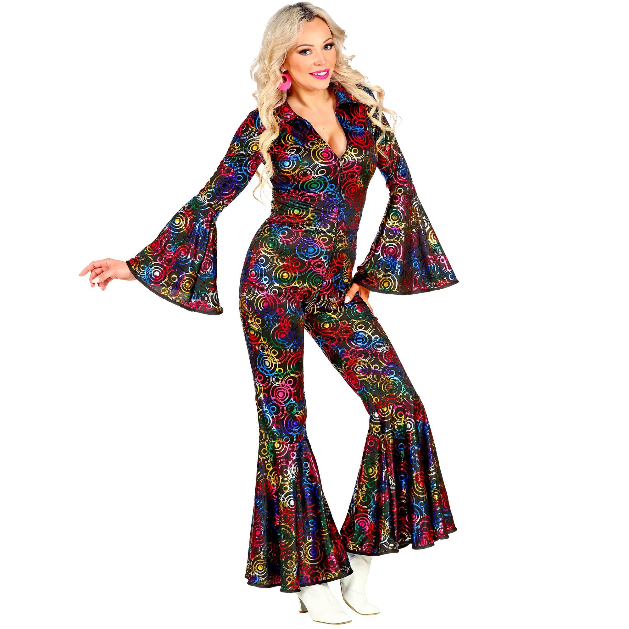 W WIDMANN MILANO Party Fashion, 70s Disco Style Jumpsuit for Women Ballerinas, Show, Celebrity, Rock Star, Pop Star, Carnival - Image 2