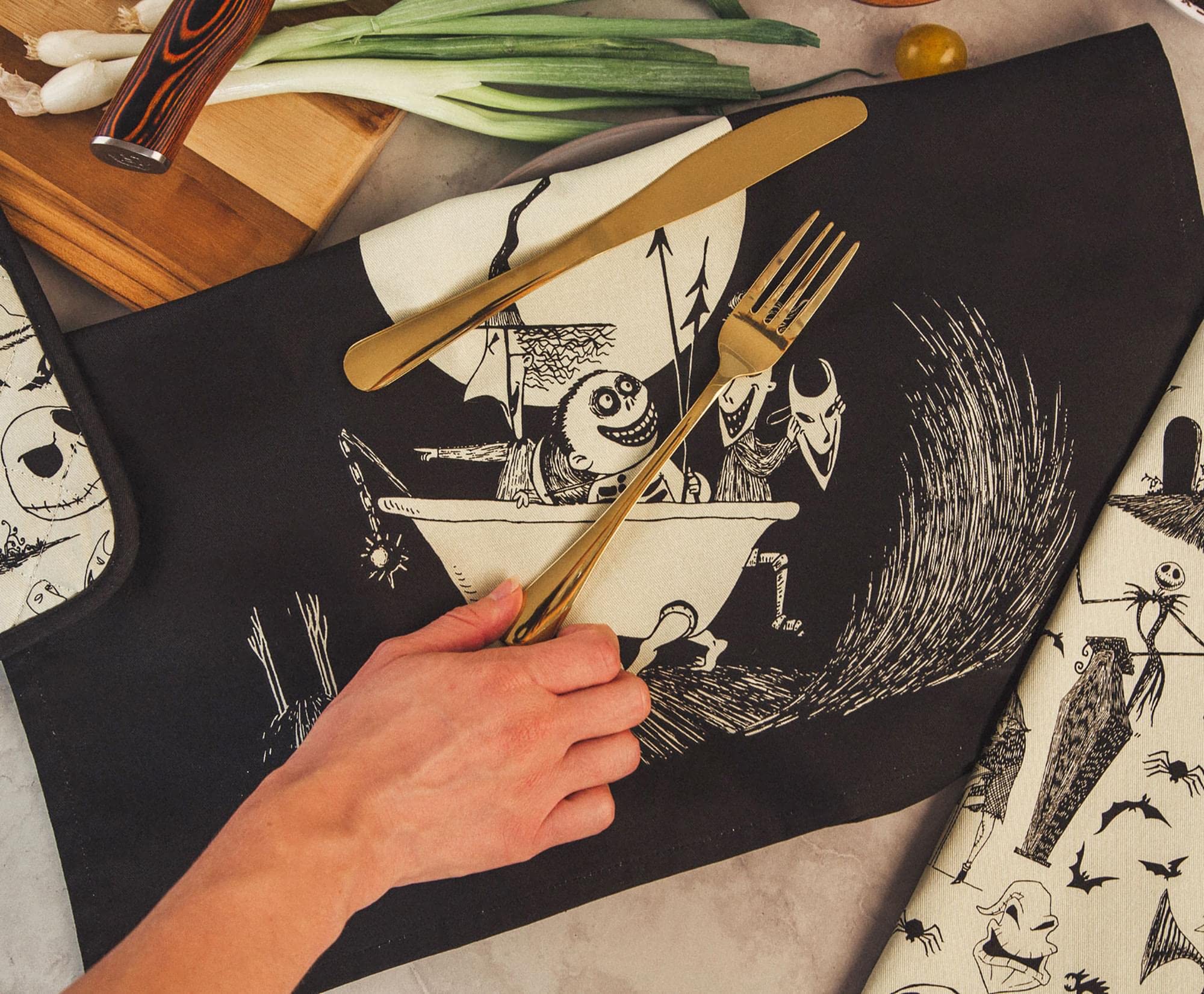 Nightmare Before Christmas Disney The Kitchen Tea Towel Set, Black - Image 4