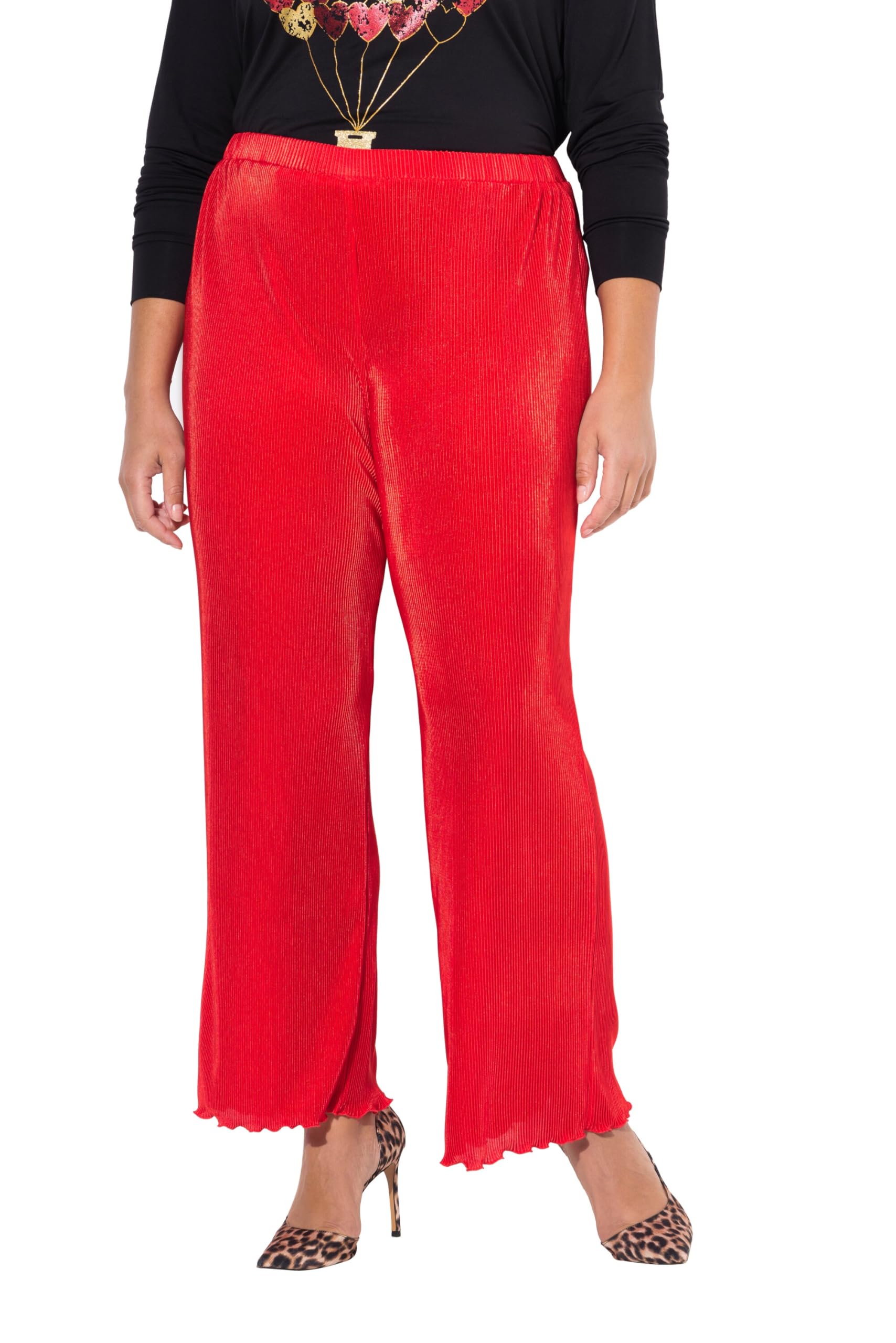 MIAMODA Damen große Größen Übergrößen Plus Size Hose, Plissee, weites Bein 836770