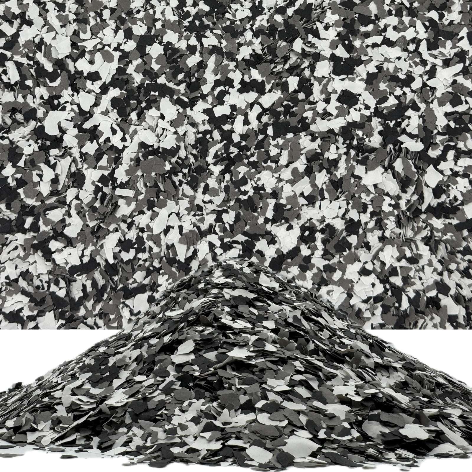 Epoxidharz Farbchips Bodenbeschichtung Garage Boden Chips Schwarz/Weiß/Grau 5kg