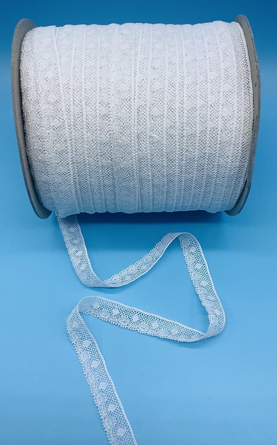 White Vintage 5/8" Ultra Fine 100% Cotton Lever Lace - 10 Yards