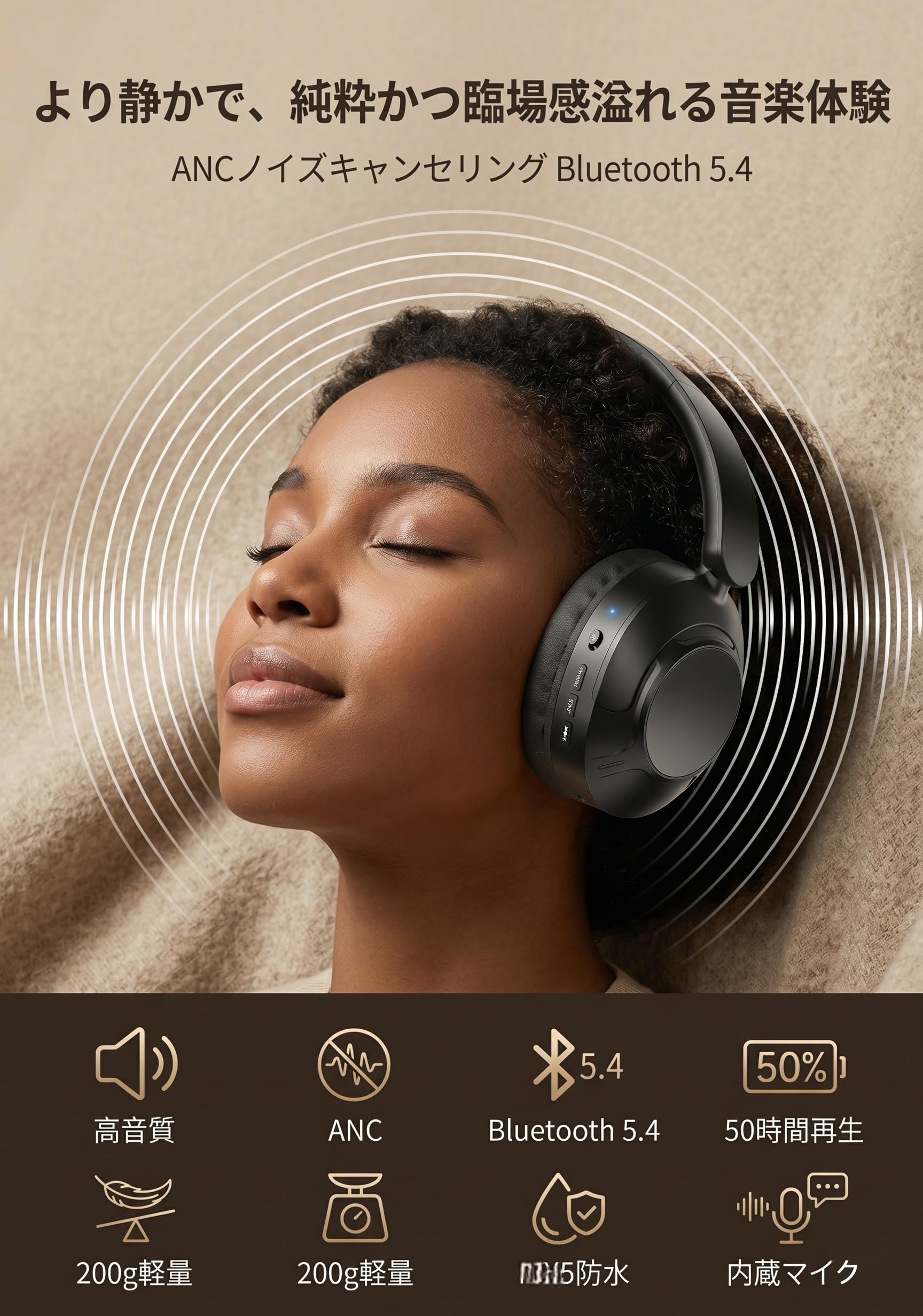 Amazon.co.jp: ヘッドホン bluetooth 【2026最新Bluetooth5.4