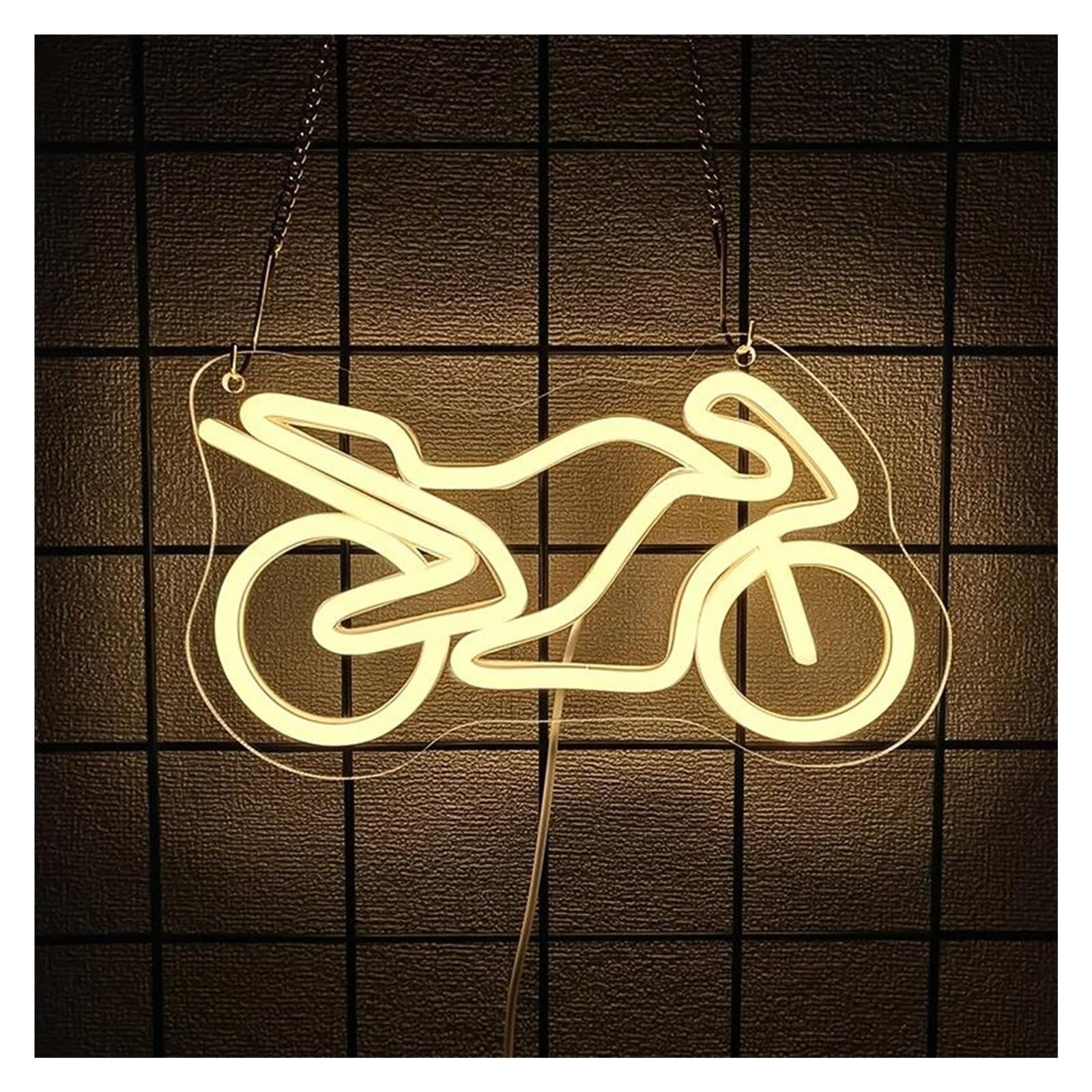 SHOUXI Sign Lamp Motorcycle Neon Sign Light Dimmable for Club Garage Teens Bedroom Man Cave Living Room Wall Decor 30.5cmx18cm
