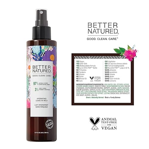 Miniatura 10 de Tratamiento hidratante sin enjuague con leche en aerosol  Hidrata, suaviza, desenreda  Vegano  Sin parabenos