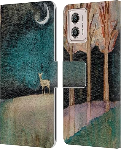 Head Case Designs Officially Licensed Wyanne Quiet Nature 2 Leather Book Wallet Case Cover Compatible with Motorola Moto G53 5G