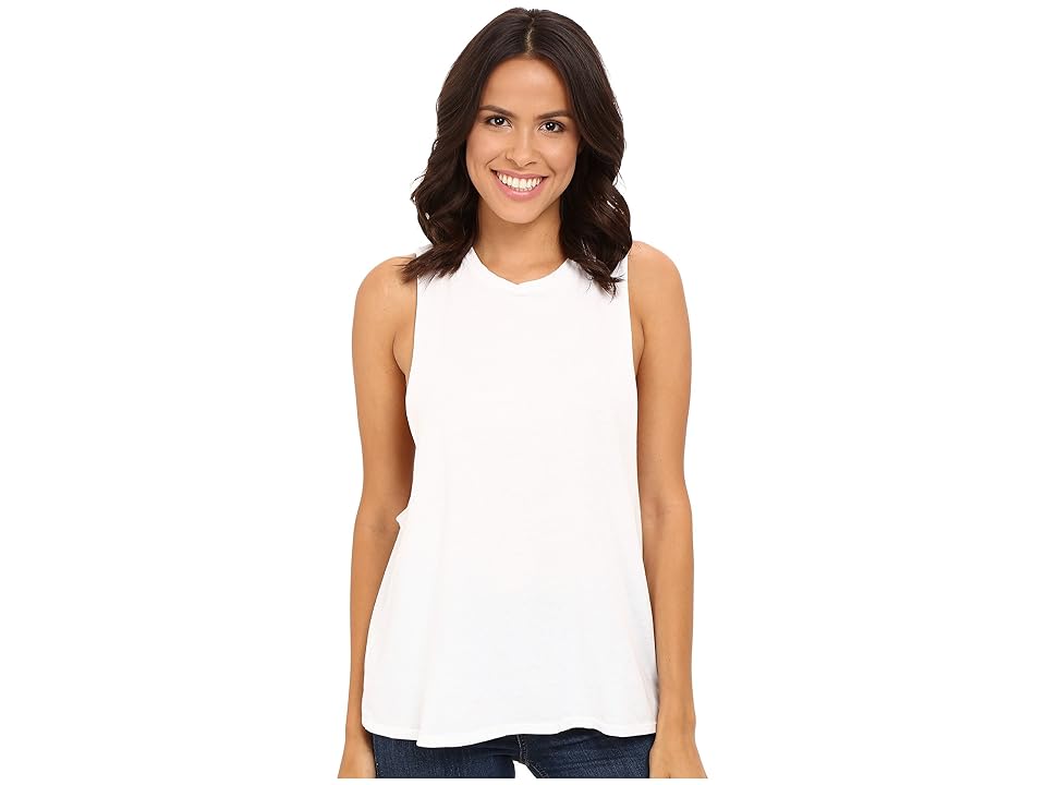 

Michael Stars Worn In Crew Neck Shell (White) Women's Sleeveless