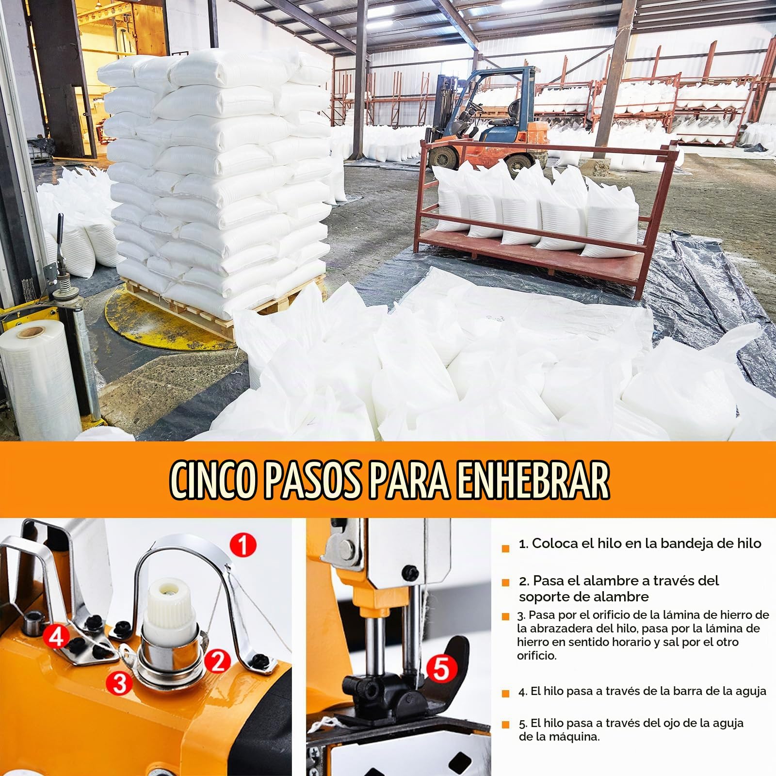 Cosedora de Sacos, Máquina de Coser Portátil para Makita Batería de 18V, Selladora Eléctrica de Costura para Bolsas de Lona, Sacos, Bolsas Tejidas y Bolsas de Papel