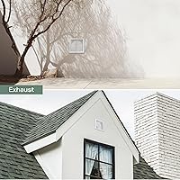 Vista 5 de Vent Systems 6" Conducto - 8" x 8" Paquete Exterior de 4 Cubiertas de Ventilación - Tubos de Ventilación de Baño - Cubierta de Ventilación