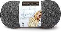 Vista 1 de Lion Brand Yarn (1 madeja) Touch of Alpaca - Ovillo de lana, carbón