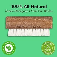 Vista 6 de Vinyl Supply Co.- Juego de pinceles para discos de vinilo 3 en 1, cepillo para discos de vinilo de pelo de cabra, almohadilla de terciopelo