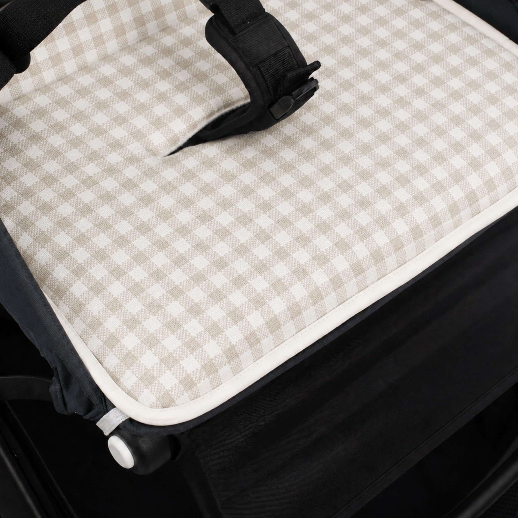 JYOKO KIDS Colchoneta de Algodón 100% para cochecito y Silla de paseo Compatible con Bugaboo Butterfly (Gold Vichy)