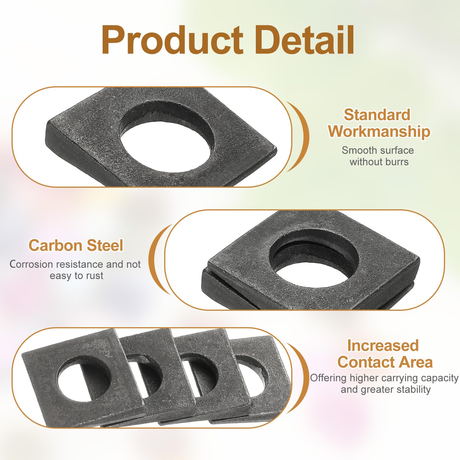 PATIKIL 6pcs Beveled Square Washers - Image 3