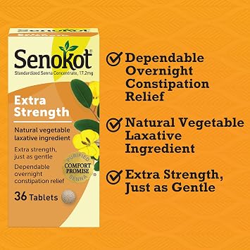 Senokot Extra Strength 36 Count and Vitafusion Fiber Well Sugar Free Fiber Supplement 90 Count
