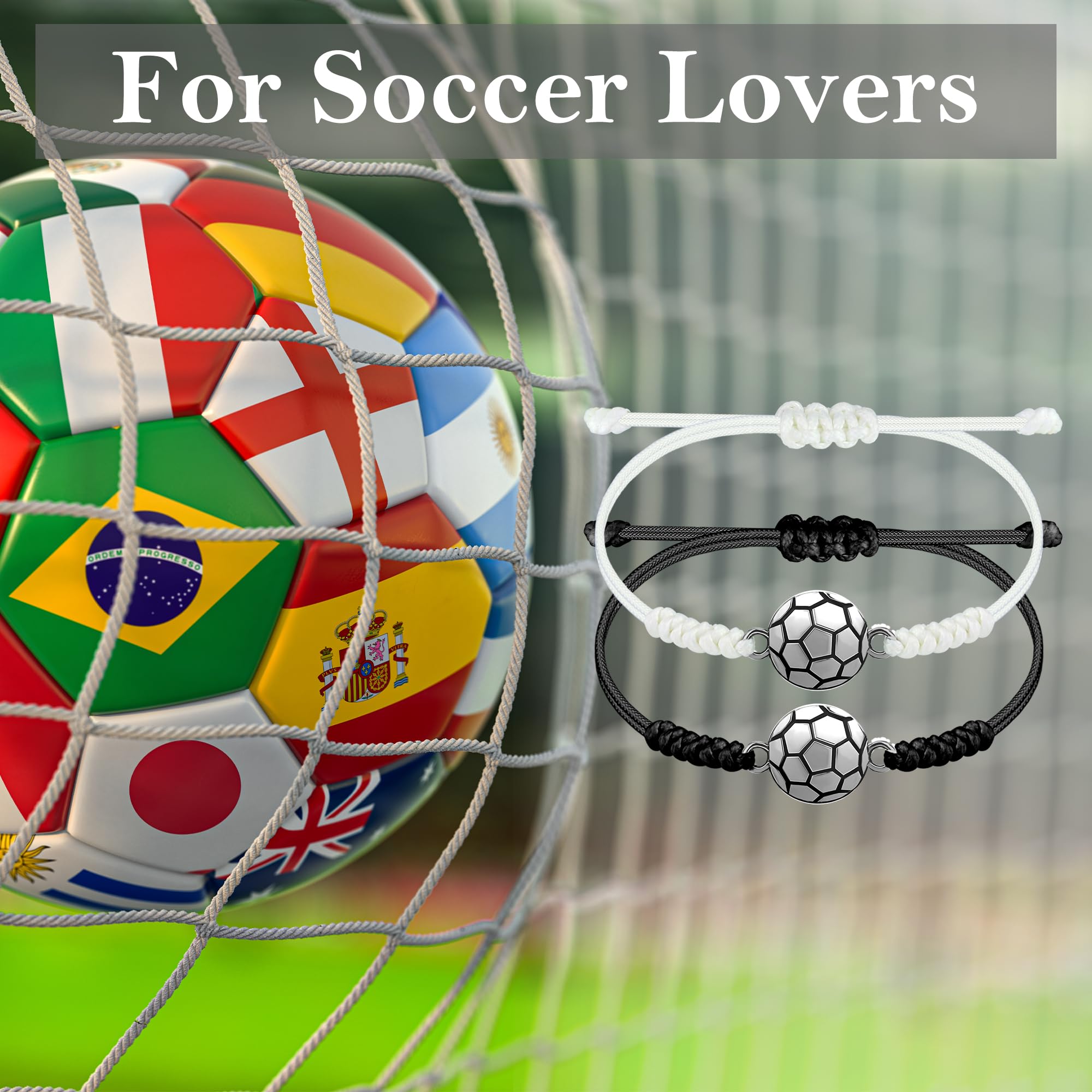 Regalos deportivos para hijo o hija, accesorios deportivos, regalos de San Valentín para adolescentes, 2 pulseras trenzadas, voleibol, fútbol, béisbol, baloncesto, fútbol, regalos para 8