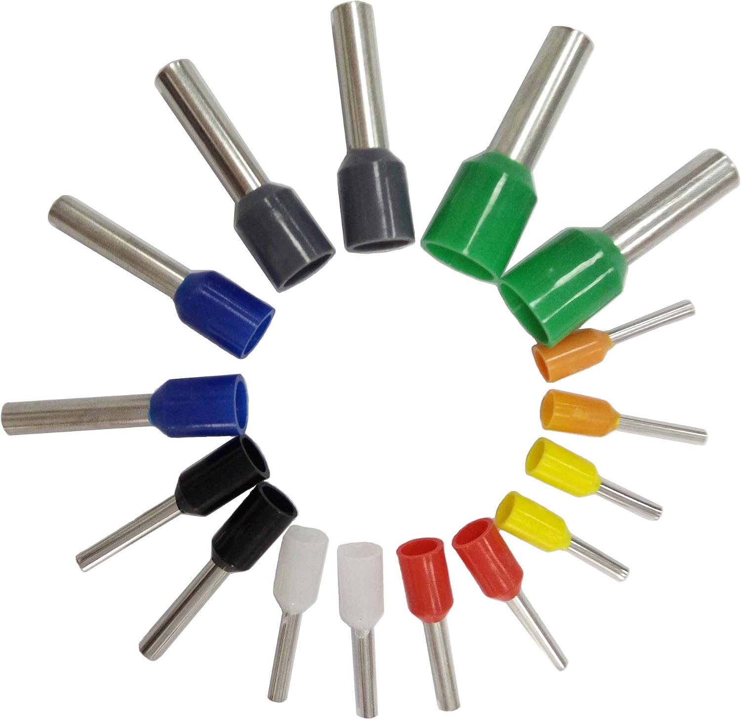EL-SKY 800pcs Assortment Ferrule Wire Copper Crimp Connector, Wire Terminals Kit, Wire Connector Kit, Insulated Cord Pin End Terminal AWG 22-10 Kit