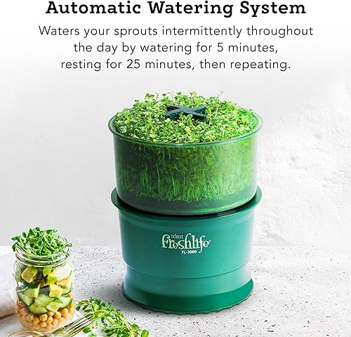 Miniatura 2 de Tribest Germinador automático de la semilla del brote FL-3000 de la vida fresca para las semillas que brotan, verde