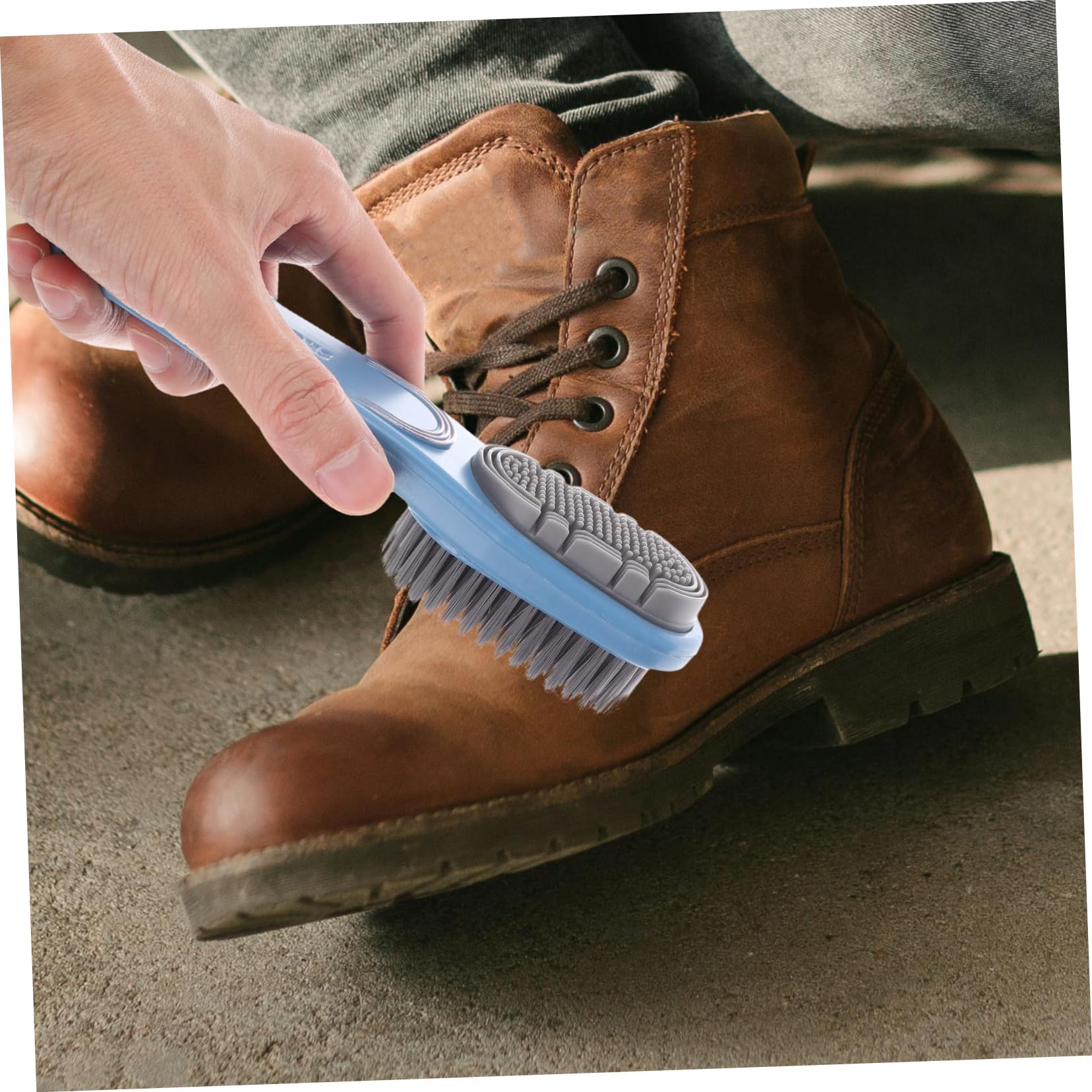 5 Stück Shoe Cleaning Brush Seitige Lederpflegebürste für Schuhe Handtaschen Mäntel Polstermöbel Sanfte Haarverlust Vielseitiges Reinigungswerkzeug für Kleidung Möbel