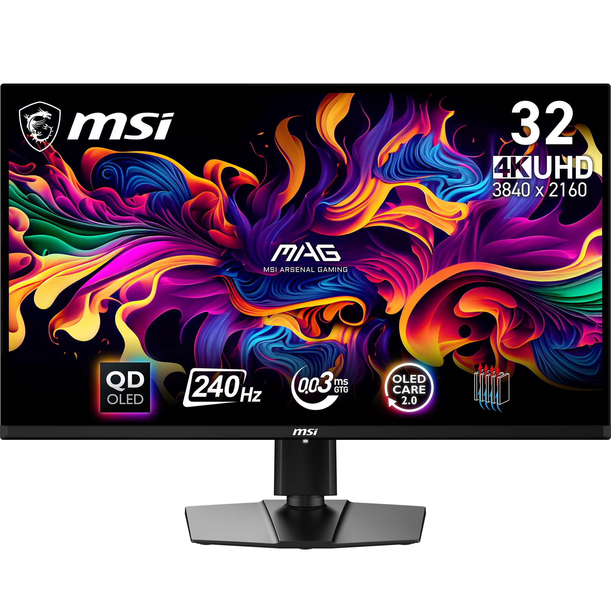 美品 MSI MAG 321UPX QD-OLED WH 販売 MSI MAG 321UPX QD-OLED 31.5 Inch 4K UHD Flat Gaming Monitor - 3840