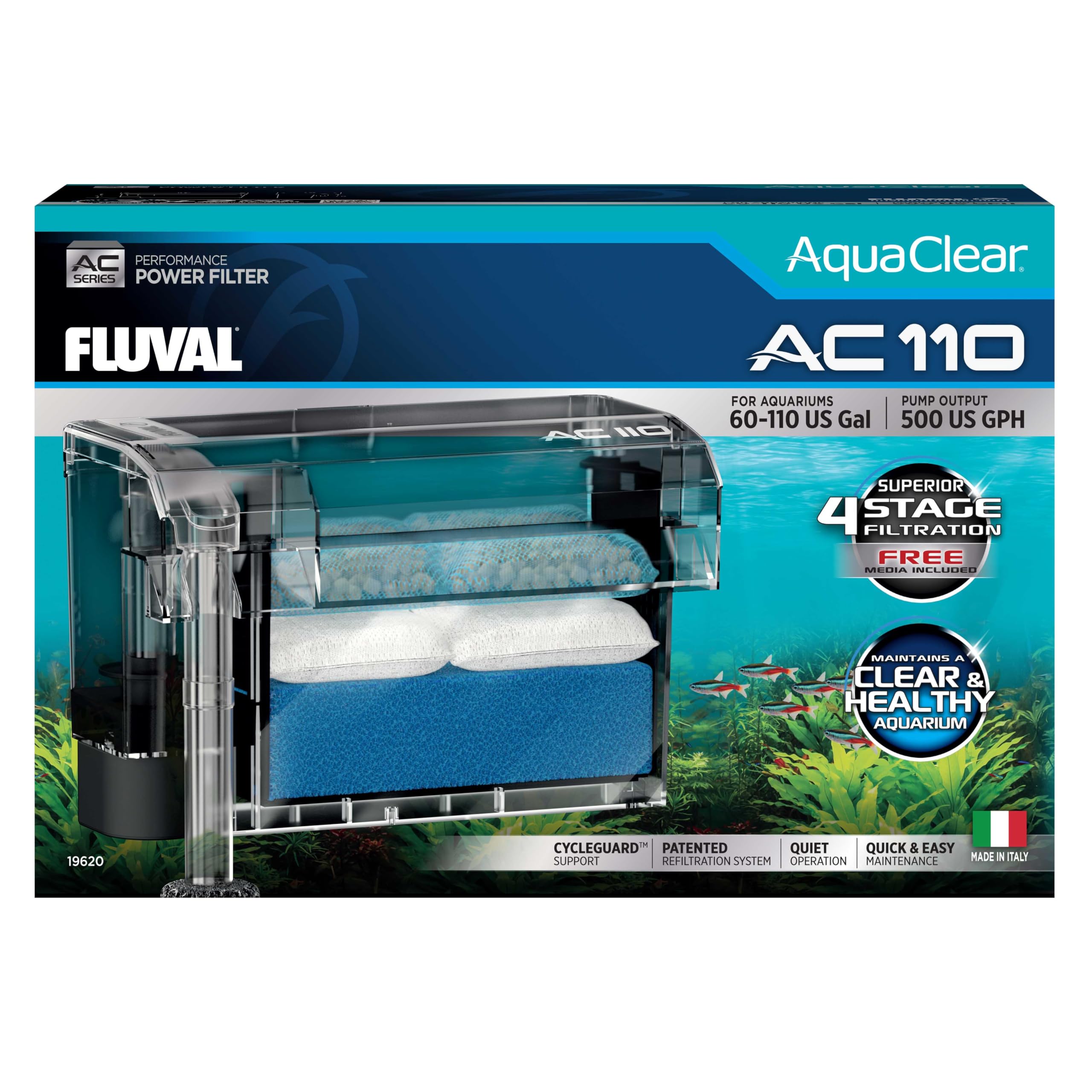 AquaClear 110 Aquarium Power Filter - for 60 to 110 Gallon