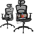 Ergonomic Office Chair, SGS Certified Gas Cylinder, 400 LBS Capacity, Retractable Footrest, Office Chair with Adjustable Lumbar Support, Gaming Chair, Mesh Office Chair