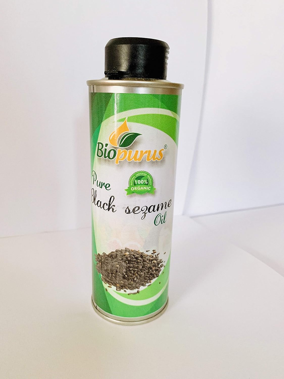 Cold Pressed Black Sesame Seed Oil 250ml Biopurus 8.45 OZ healthy organic oil
