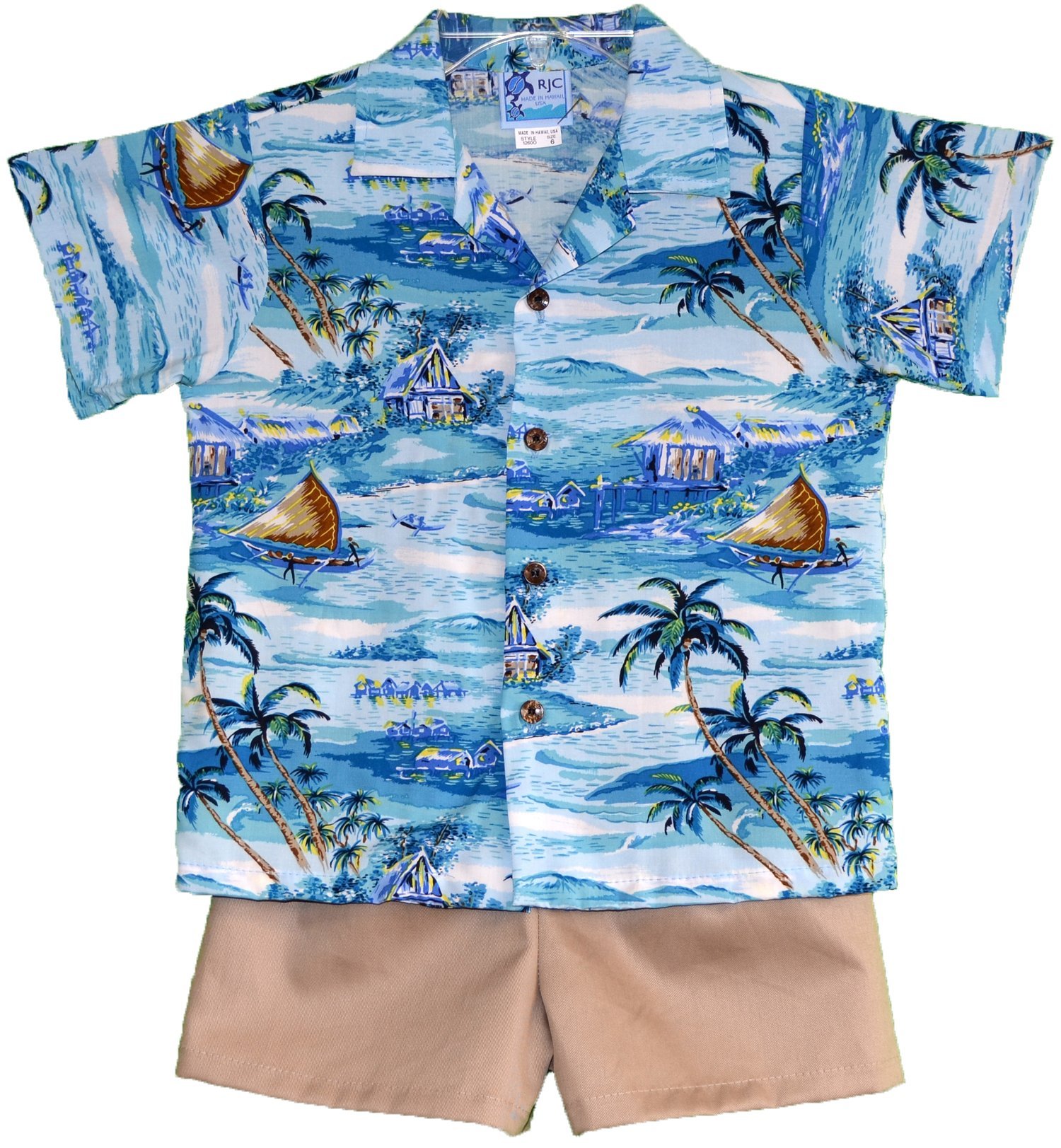 RJC Boys Islanders Hawaiian 2pc Set 7T Blue