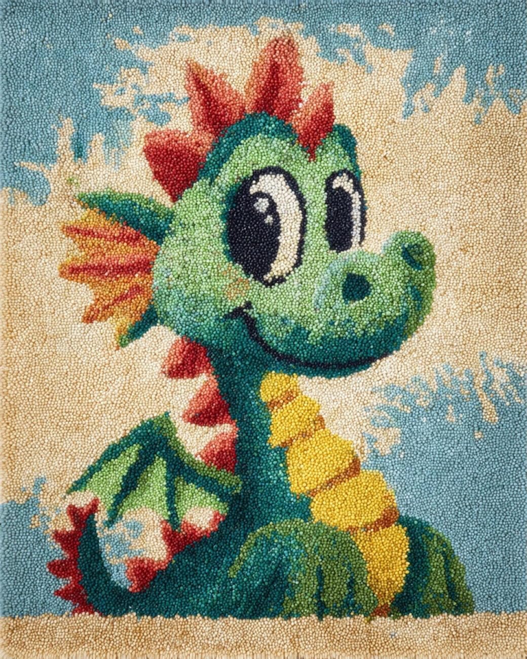 Ambattery E Larg Rug Making Kit Anim Dragon 60X90cm