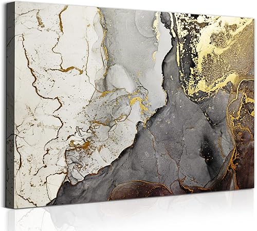 Vista 9 de Lienzo abstracto de mármol para pared, cuadros abstractos en blanco y negro, póster de mármol moderno, arte abstracto en blanco y negro, pintura