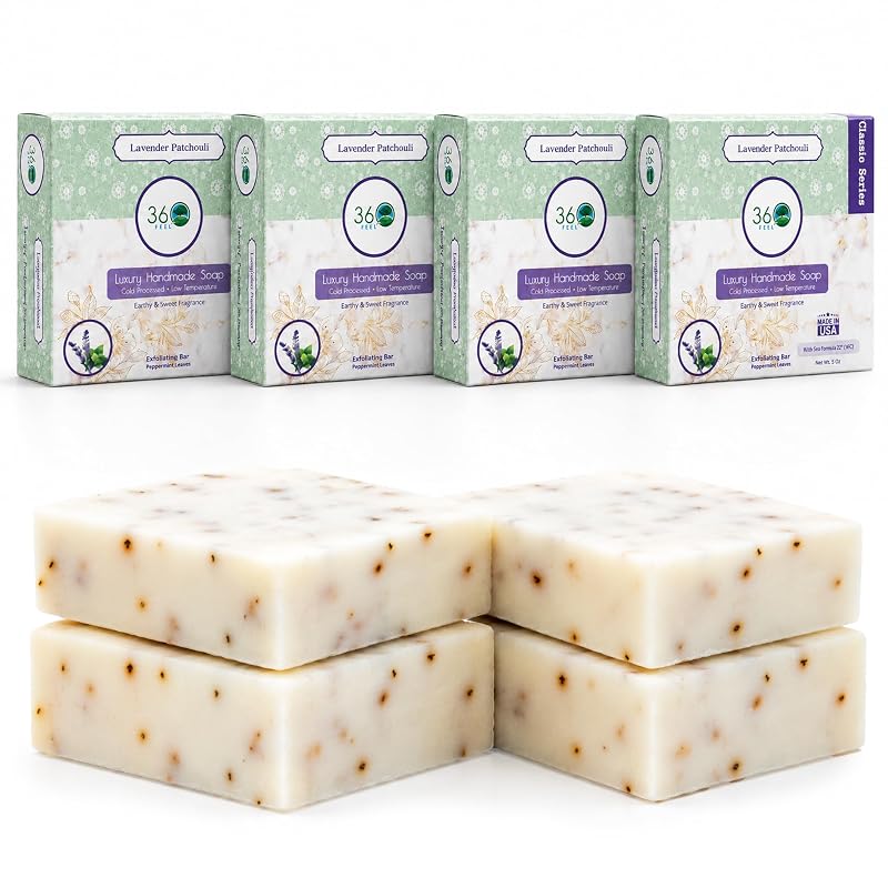 Sabonete artesanal de Castela 360Feel Lavanda e Patchouli, 4 unidades