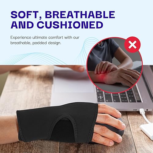 Miniatura 9 de Muñequera para túnel carpiano, extra comodidad para la noche, soporte de muñeca ajustable de noche con férulas para artritis, tendinitis, esguince,