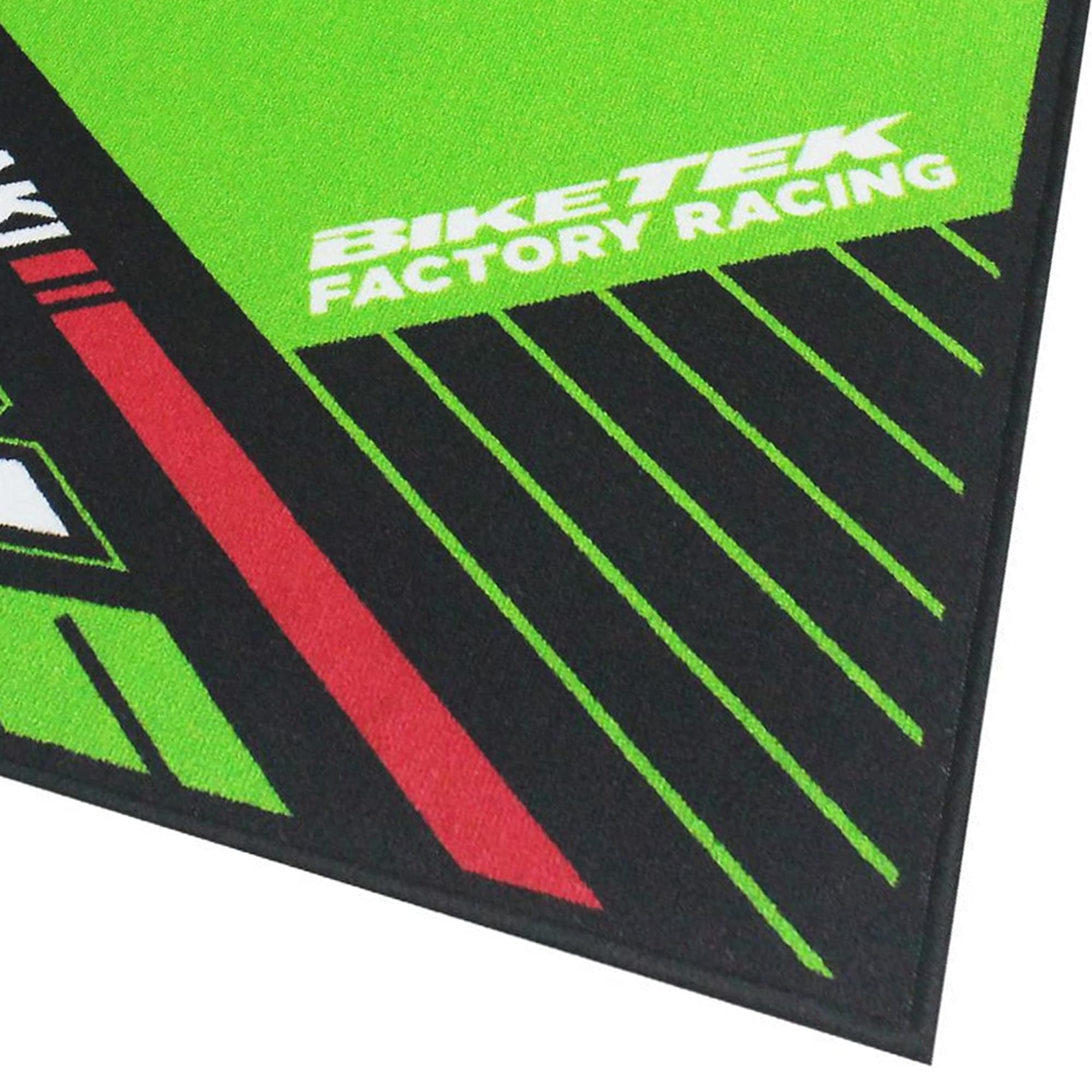 BIKETEK Tapis environnemental Garage Mat Noir Vert pour Moto Kawasaki KX Neuf