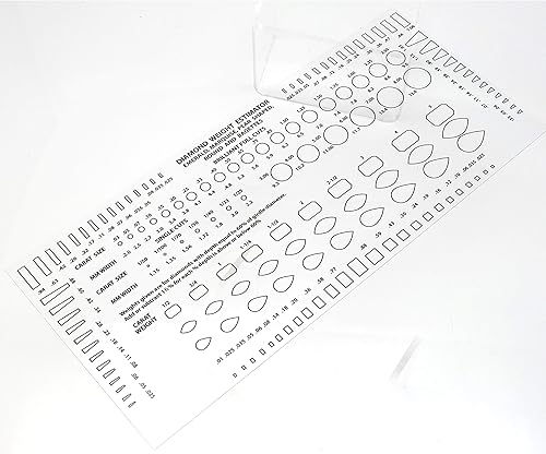 Miniatura 2 de Herramienta de plantilla de medidor de peso de piedras preciosas de diamante
