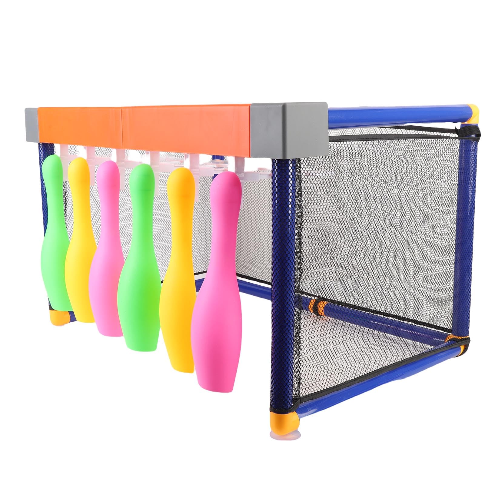 Juegos de Bolos para Niños, Juego de Bolos de Fútbol con 2 Bolas Iluminadas para Niños Pequeños, Juguetes Deportivos de Interior para – 6 y Portería de Fútbol