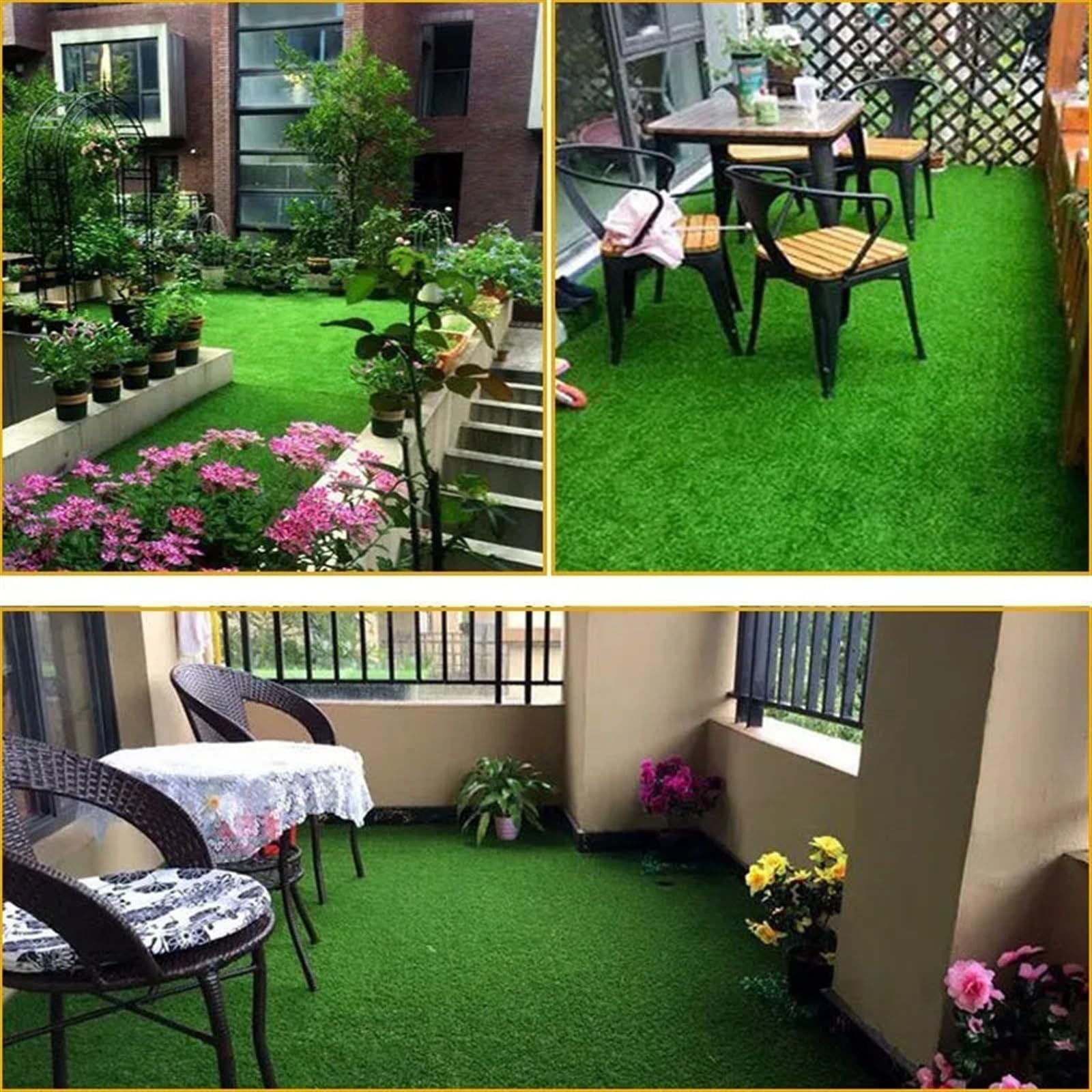 1M * 10M sztuczna murawa ogród na zewnątrz trawa syntetyczna trawnik kryty balkon wystrój dziedzińca murawa sztuczna zielona dywanik z trawy (Color : 100cmX600cm)