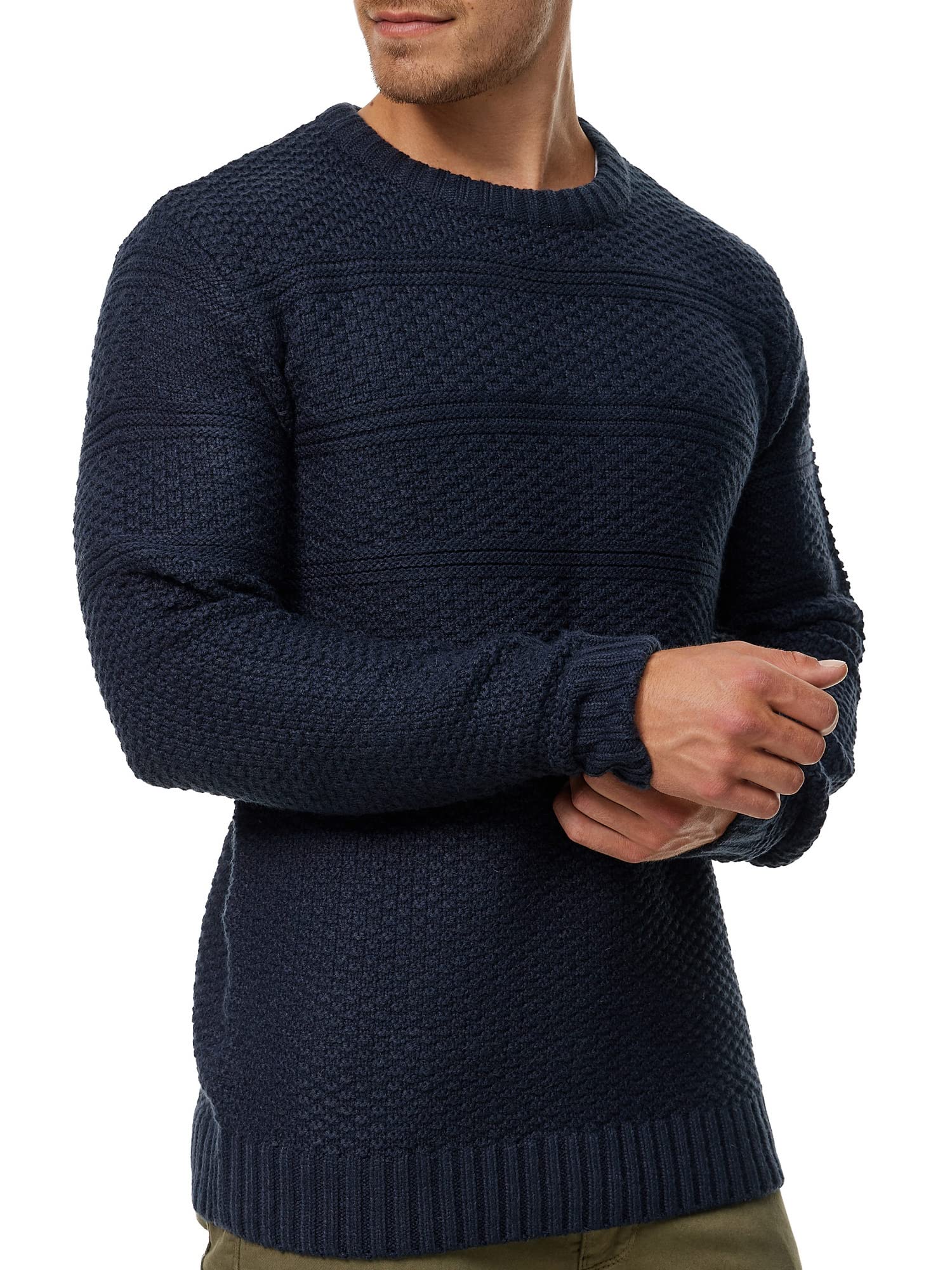 Indicode Hombres Mirek Jersey de Punto con Cuello Redondo