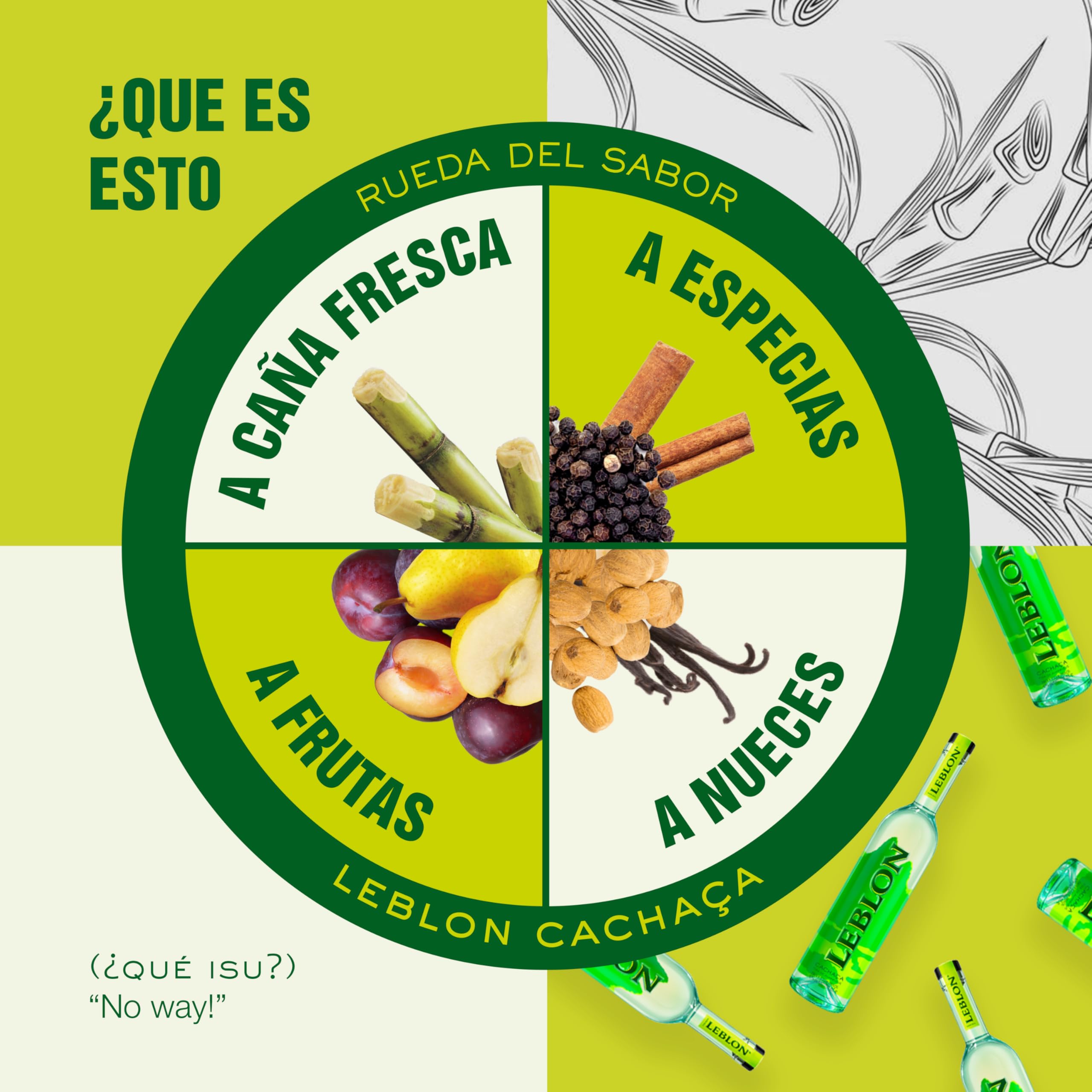 Leblon Cachaça, 40% vol., 70 cl / 700 ml, Cachaça elaborada con caña de azúcar prémium brasileña, destilada artesanalmente y madurada en barricas de coñac de roble francés