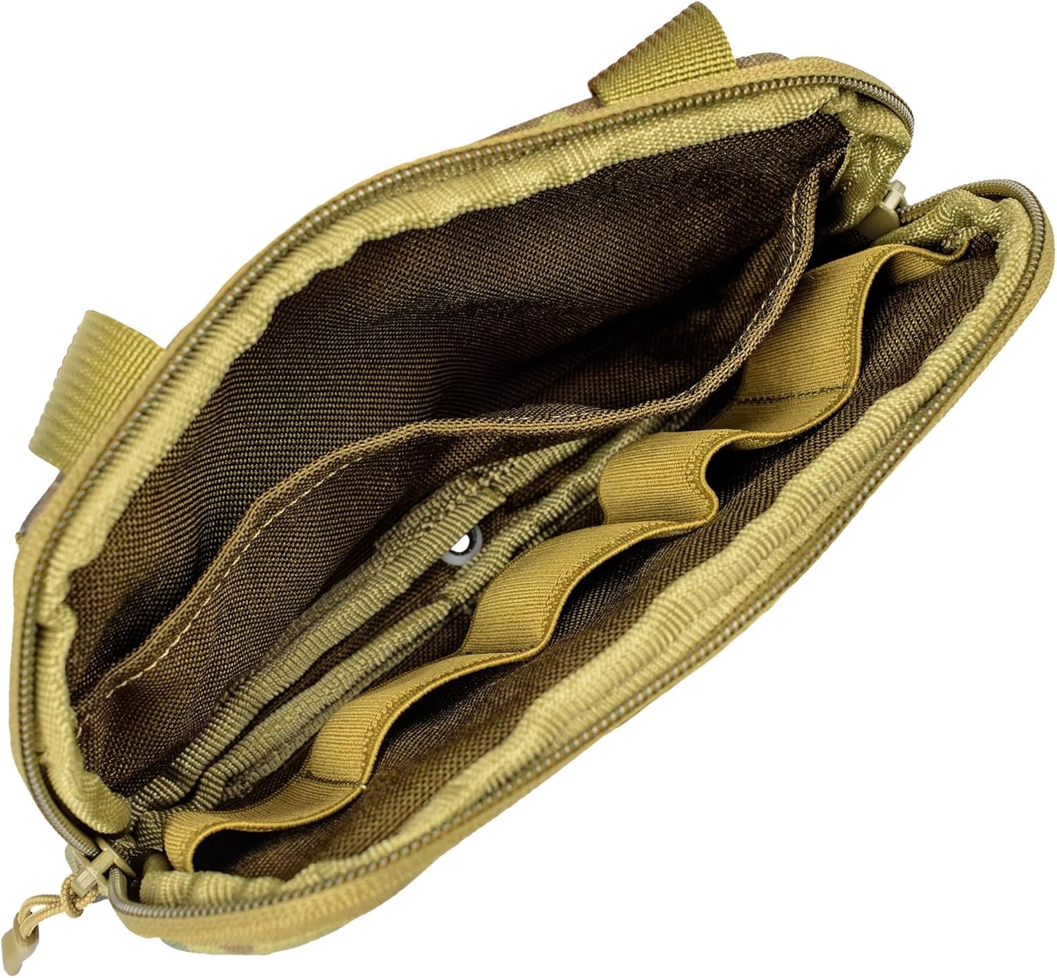 Tactical Chest Phone Pouch, MOLLE Admin Organizer, Multicam, 7.9x4.3 inch Device Capacity, Cordura 1000D