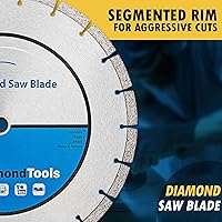 Vista 4 de Hoja de sierra de diamante segmentada de 7 pulgadas para hormigón, ladrillo, bloque y mampostería, altura de segmento de 10 mm, buje de 7/8 pulgadas