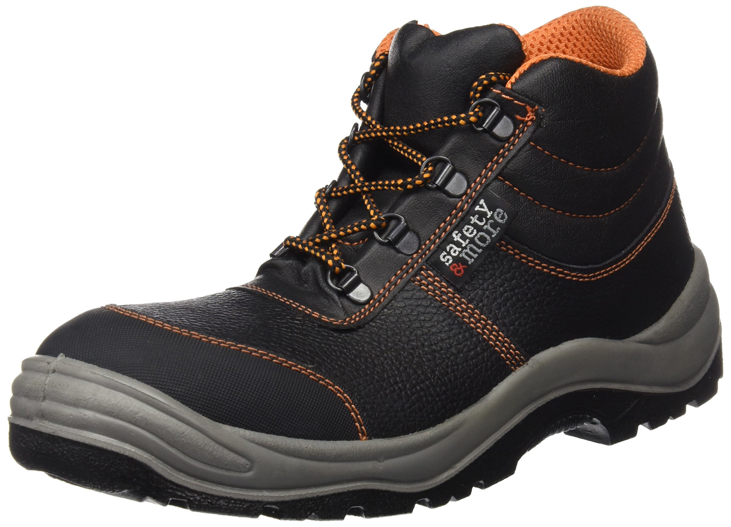 Unbekannt Sicherheitsstiefel S3 – Stahlkappe, Echtleder Obermaterial, gepolsterte Zunge und SRC-Sohle