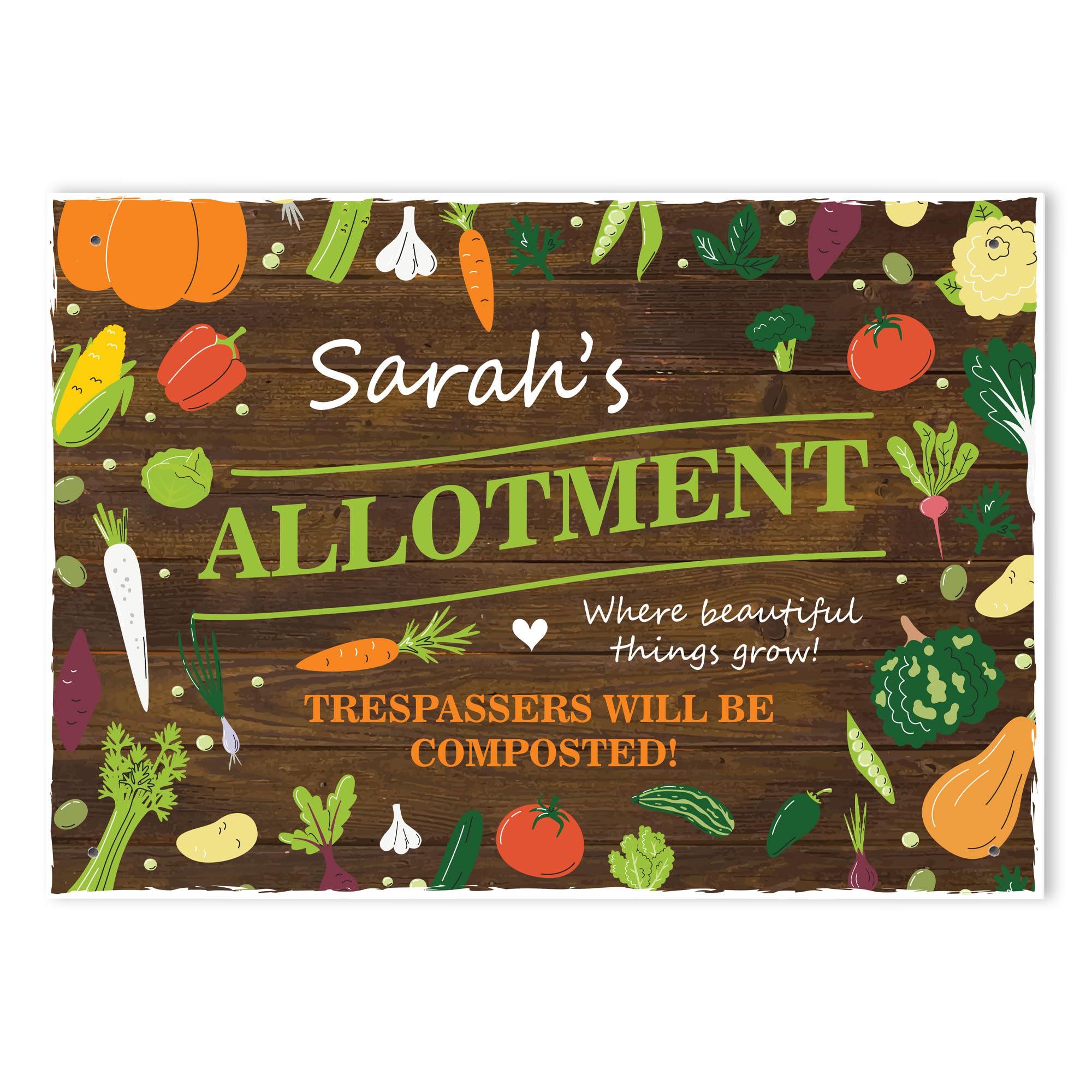Red Ocean Personalised ALLOTMENT SIGN For Garden Shed Summerhouse Gift For Men Women Sign For Allotment Garden Sign Home Decor Shed Signs And Plaques Gardener Gifts