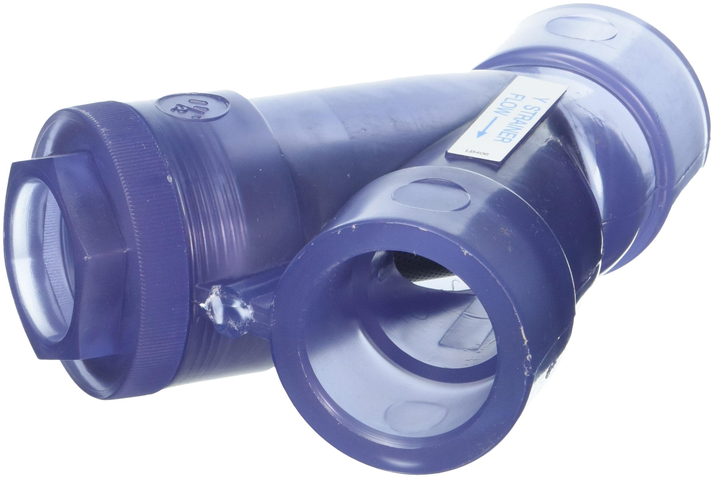 Hayward YS00150S 1-1/2-Inch Socket Clear PVC Y-Strainer with FPM O-ring Seals