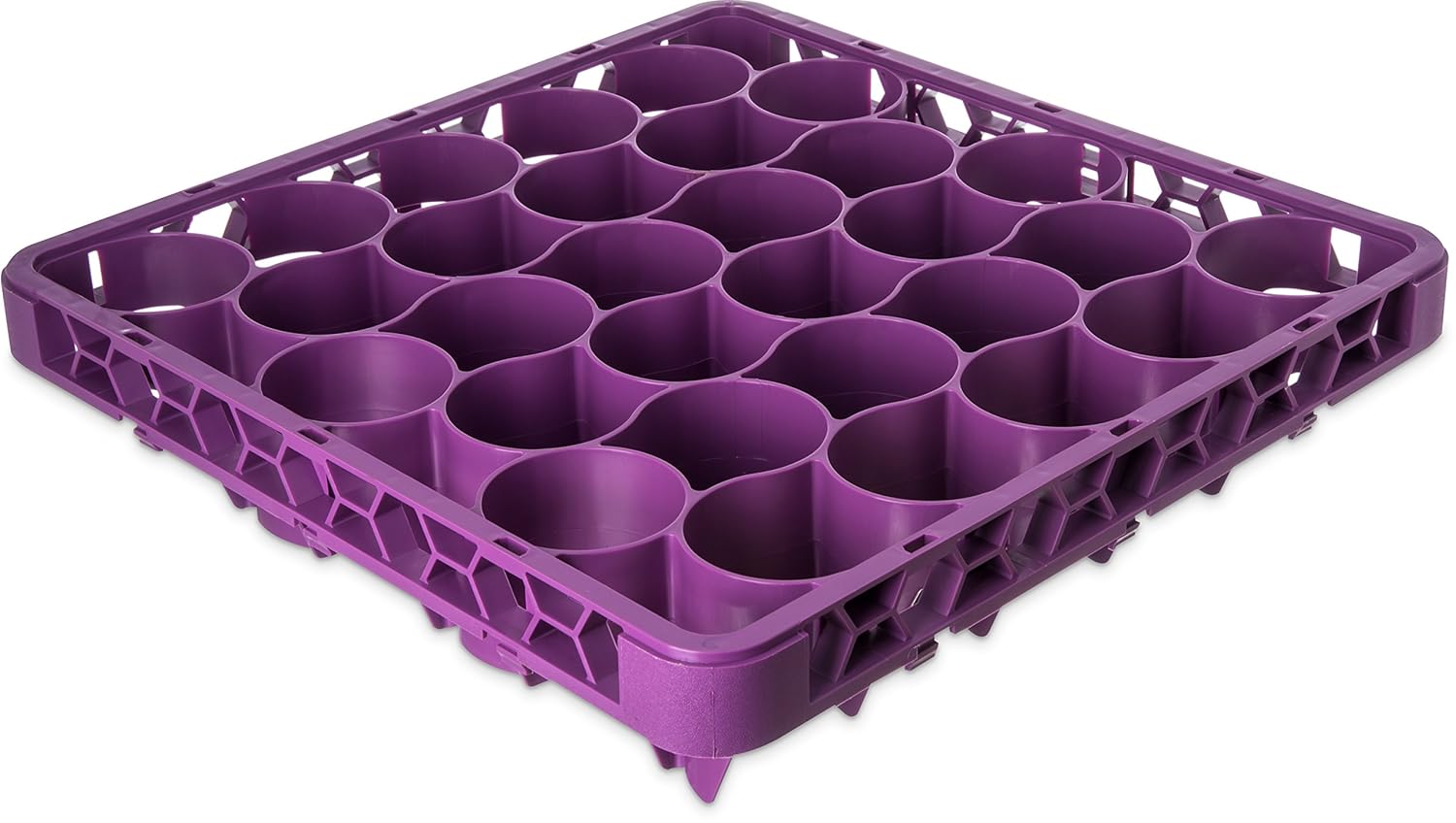 Carlisle FoodService Products REW30LC89 OptiClean NeWave Color-Coded Long Glass Rack Extender, 30 Compartment, 4.75 Height, 19.88 Width, 19.88 Length, Polypropylene (PP), Lavender (Pack of 4)