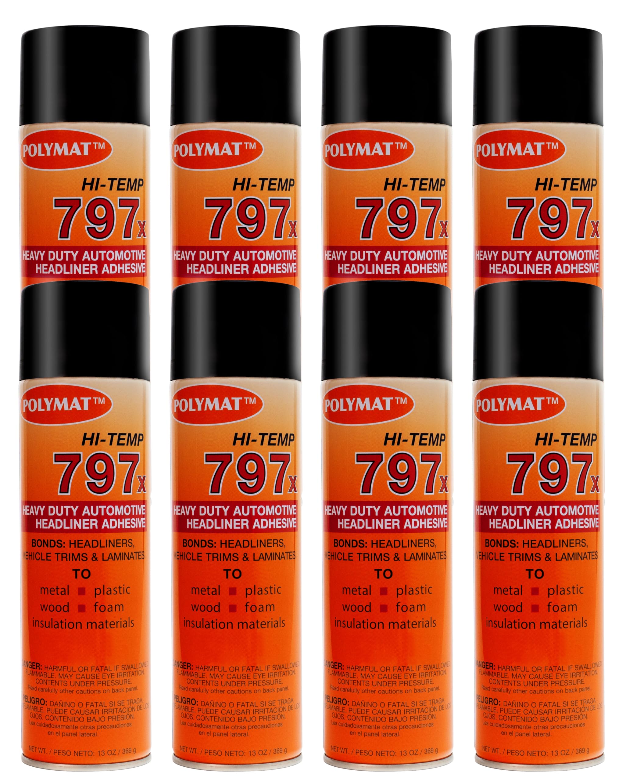 Polymat 797x Hi Temp Spray Adhesive Can high Temperature Headliner Glue 220F (8)
