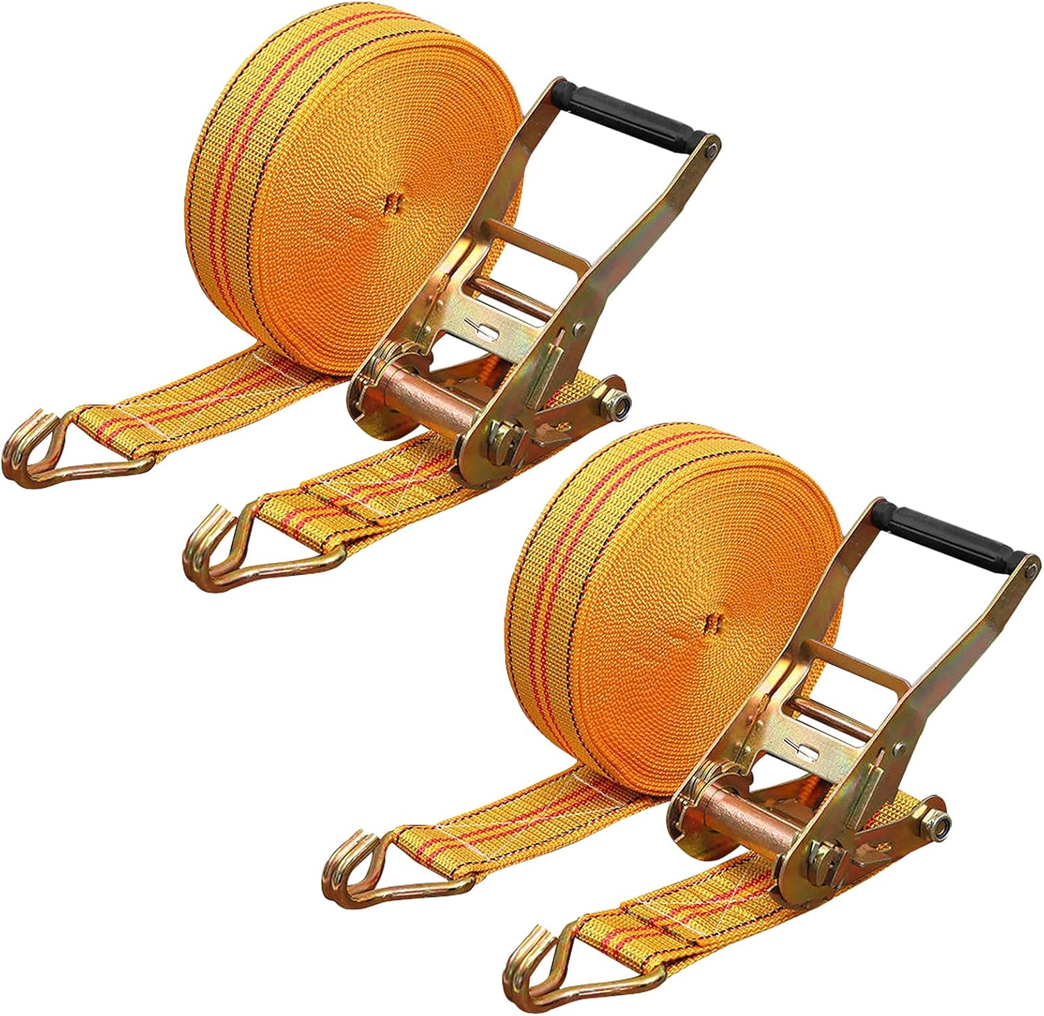 2" x 27' Ratchet Straps Heavy Duty, 2Pack Ratchet Strap Tie