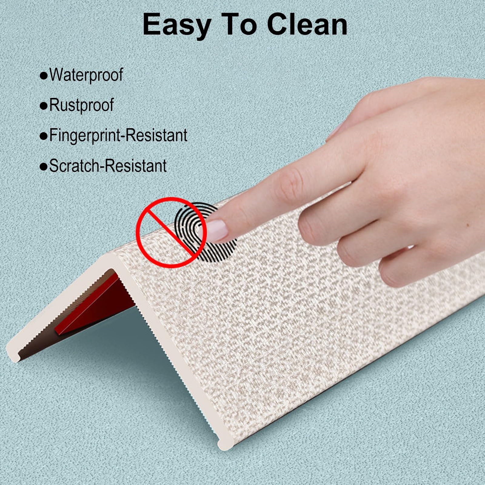 Paraspigoli Effetto Legno Profili Angolari in PVC per Pareti, AntiGraffio Protezioni Angolari per Pareti, Profili Angolari Autoadesivi, Impermeabili Protezioni(D,80cm/31.5in(L))