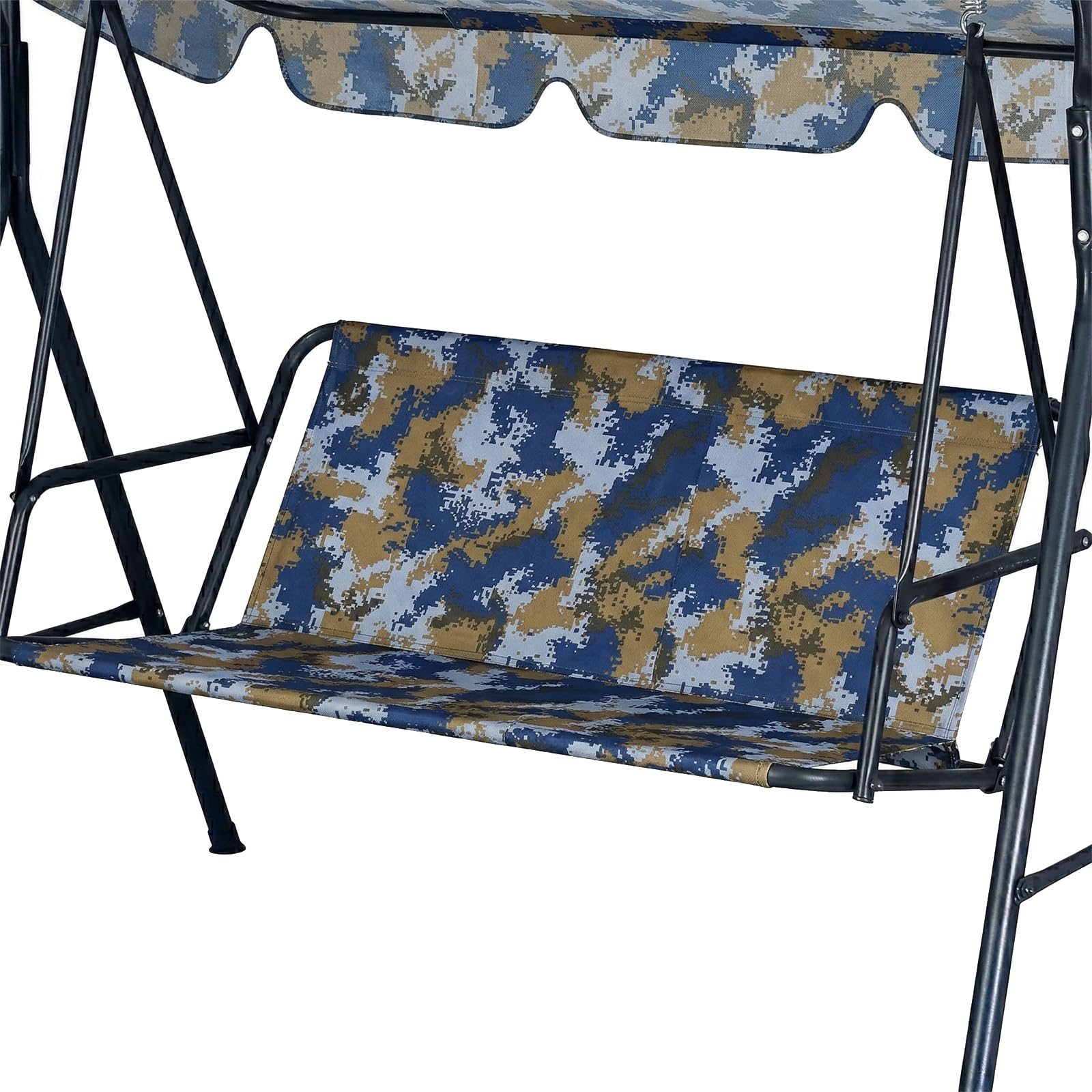 BaCover Swing Seat Cover Replacement Fabric, 600D Oxford Waterproof Heavy Duty Patio Swing Seat Replacement Cover for 2/3 Seater Porch Garden Outdoor, Tear Resistant,Camou A,127x50x50cm