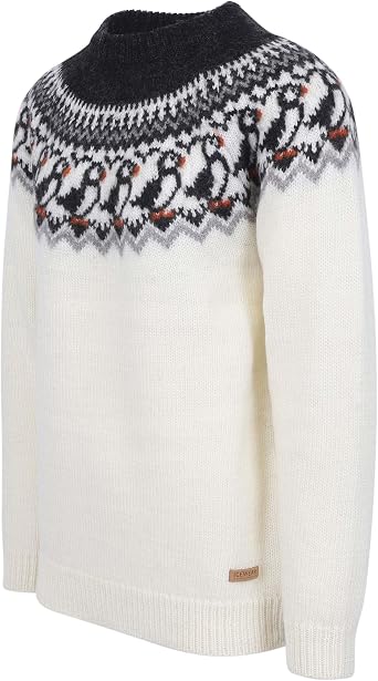 ICEWEAR Lundi Wool Sweater with Puffin Pattern