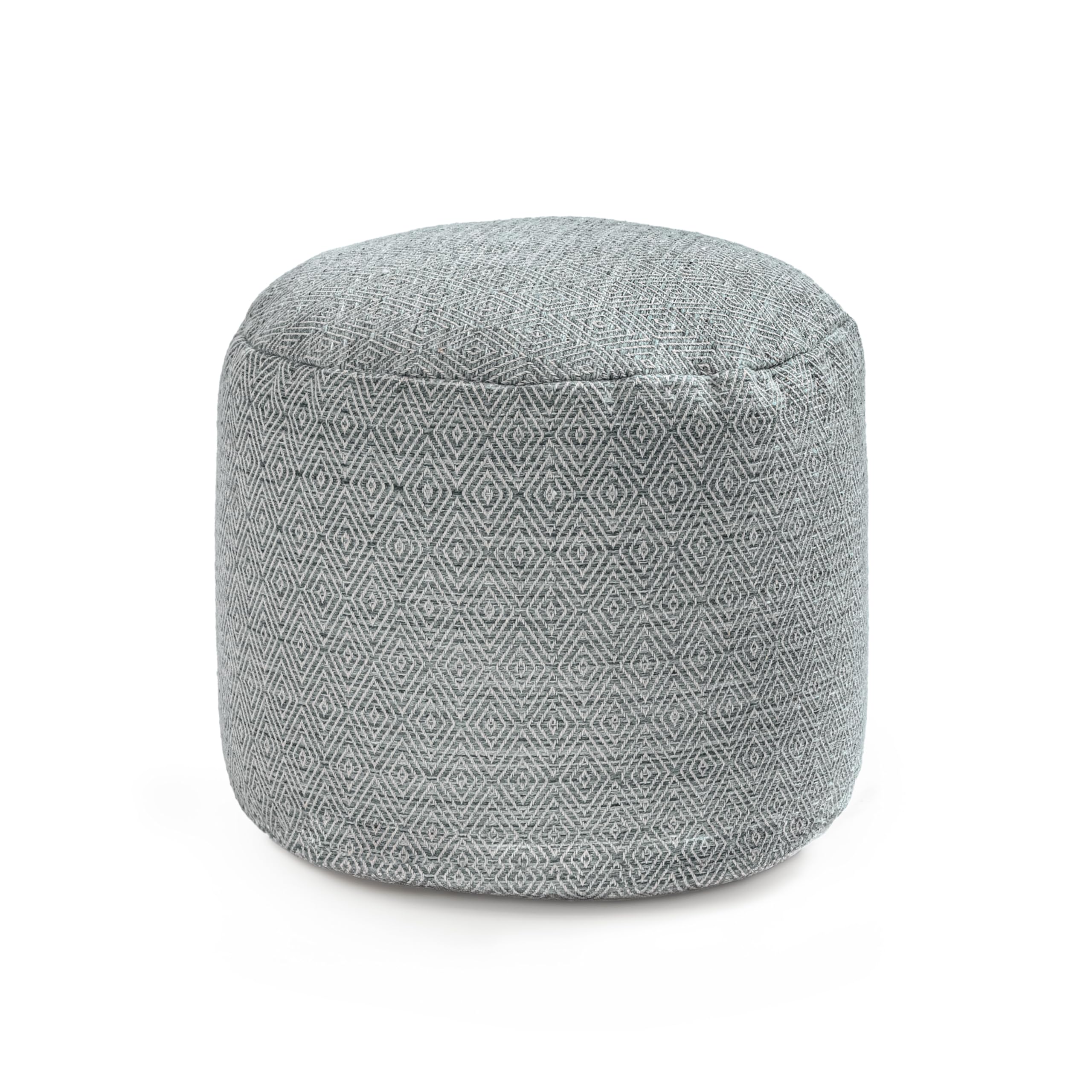 Anji Mountain 100% Handmade & Handcrafted Comfortable Home Décor Pouf Ottoman Footrest for Living Room, Bedroom, Nursery, Kidsroom, Patio Furniture - (22" x 22" x 17" - Gray Maze)-picture-32