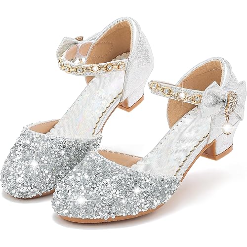 Girls Sandals Closed Toe Heels Wedding Party Girls Dress Shoes Toddler Little Big Kid