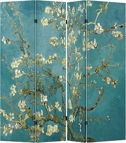 Biombo de lona decorativo para dividir una habitación y tener privacidad Compuesto por 6 paneles con diseño de pintura de Vincent van Gogh